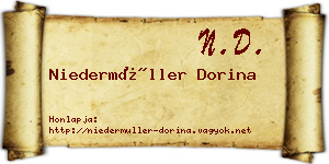 Niedermüller Dorina névjegykártya