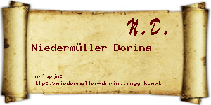 Niedermüller Dorina névjegykártya