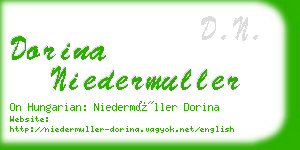 dorina niedermuller business card