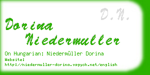 dorina niedermuller business card